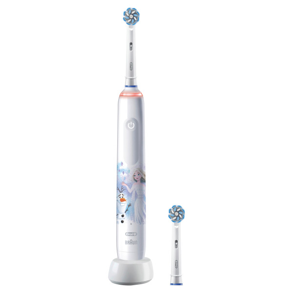 Braun Oral-B Zahnbürste Junior Frozen, ab 6 Jahre mit visueller Andruckkontrolle