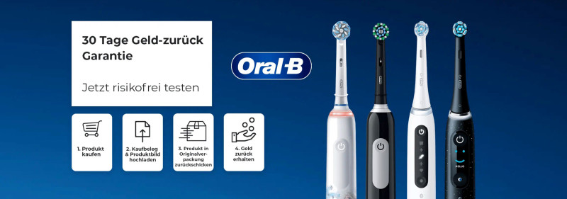 Oral-B 30 Tage Geld zurück Garantie