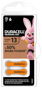 Duracell EasyTab DA13, 6er Hörgerätebatterie