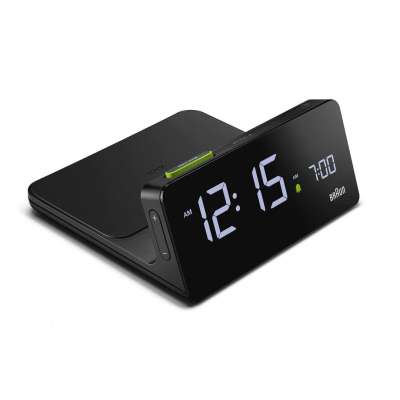 Braun BC12WB Quarzwecker In Weiß/Schwarz – Mit Crescendo-Alarm, Schlummerfunktion & Beleuchtetem Zifferblatt
