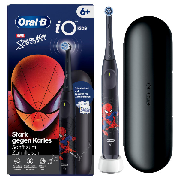 Oral-B iO Kids Elektrische Zahnbürste Spiderman ab 6 Jahre inkl. Reise-Etui