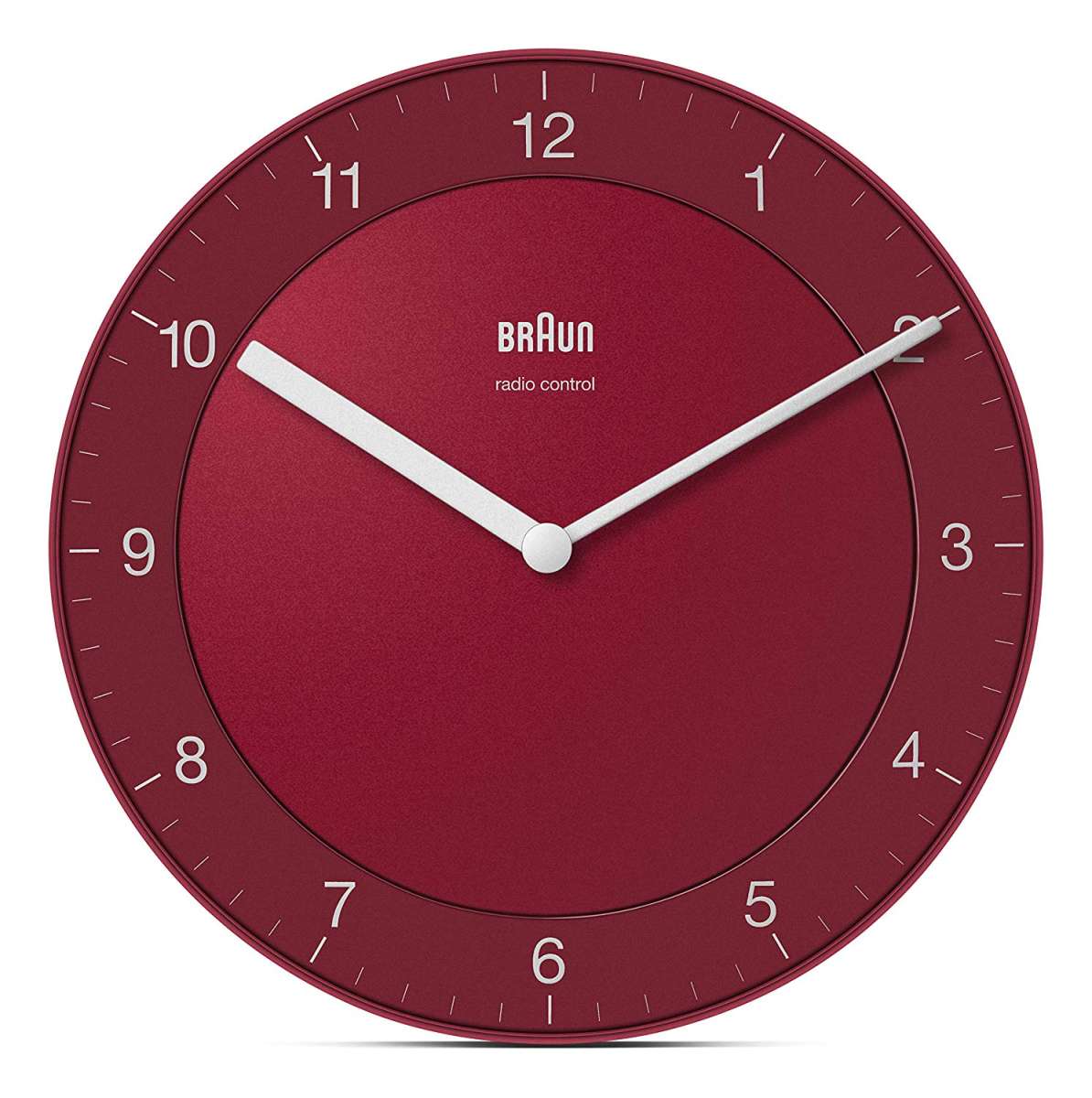 Braun Klassische Analoge Wanduhr Ruhigem Quarzuhrwerk