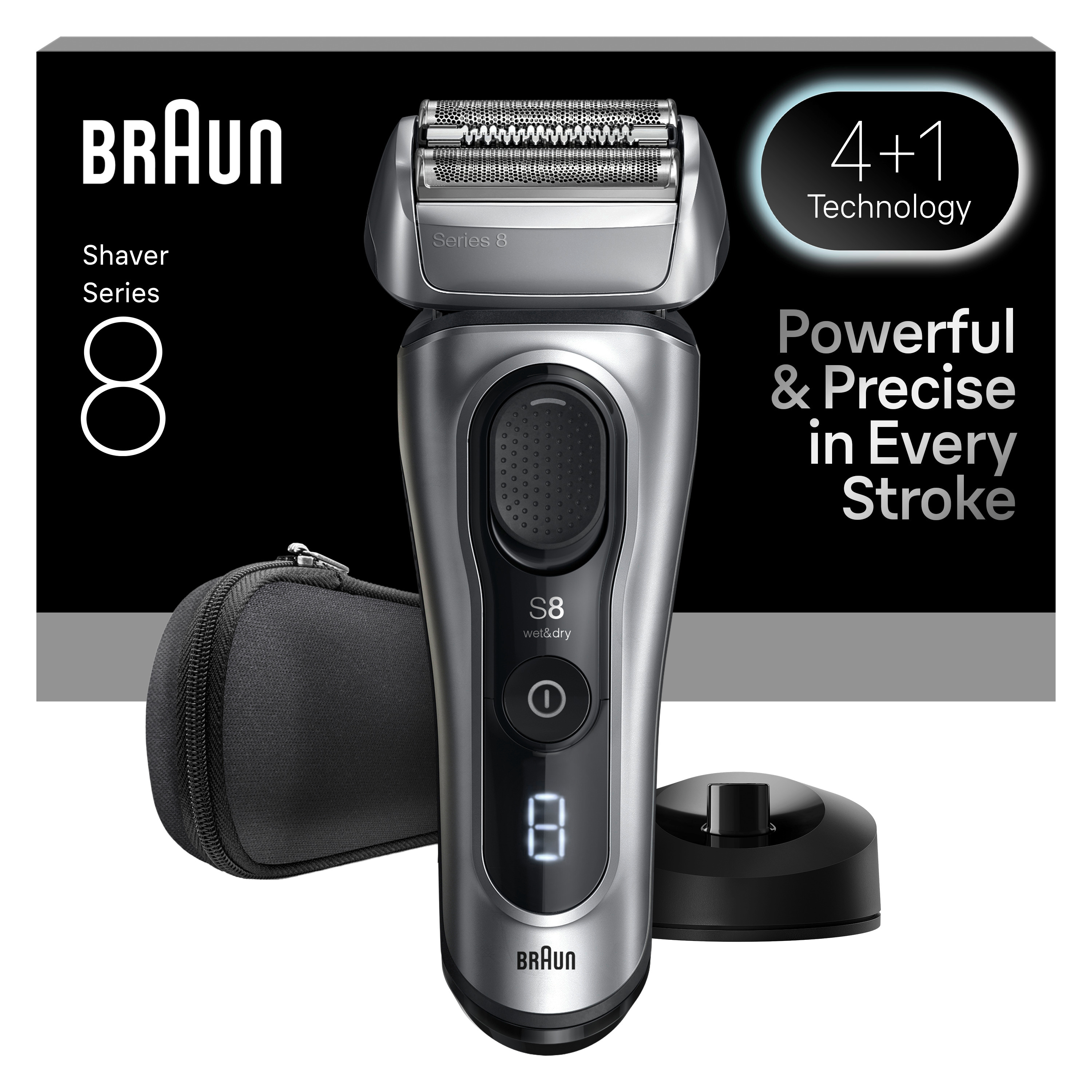 Braun Rasierer Series 8 8617s mit Reinigungsstation, grau, Typ 5795