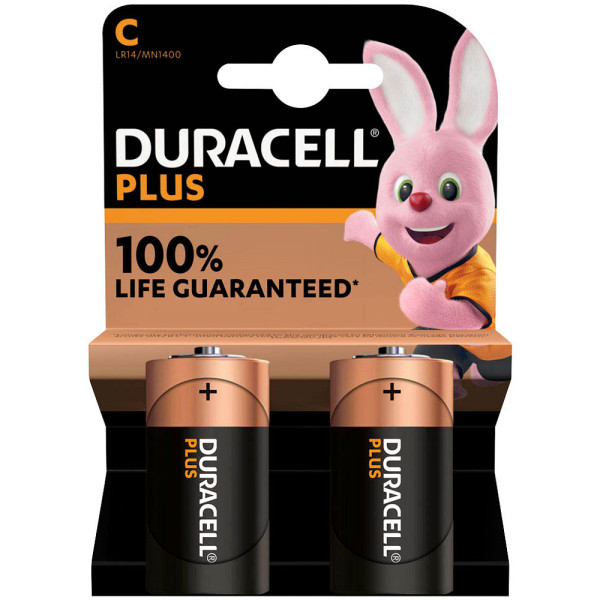 Duracell Plus C 1,5 Volt Batterien (2er Pack)
