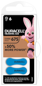 Duracell EasyTab DA675, 6er Hörgerätebatterie 