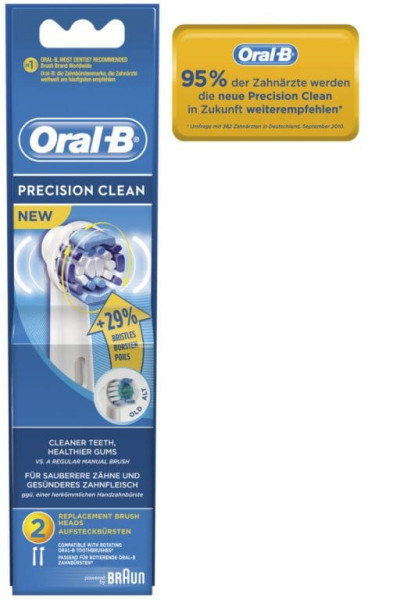 Oral-B Ersatzzahnbürsten Precision Clean 2er Pack-Bild Verpackung