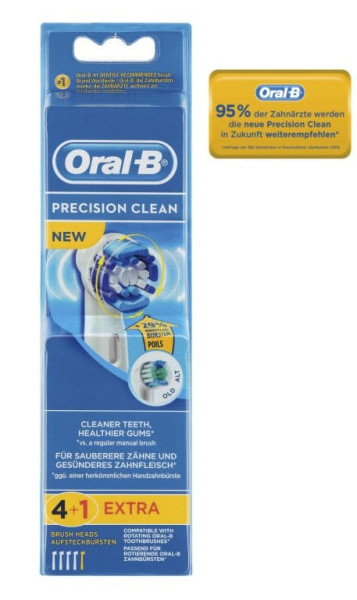 Oral-B Ersatzzahnbürsten Precision Clean 4+1-Verpackung