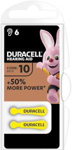 Duracell EasyTab DA10, 6er Hörgerätebatterie ( PR 70 )