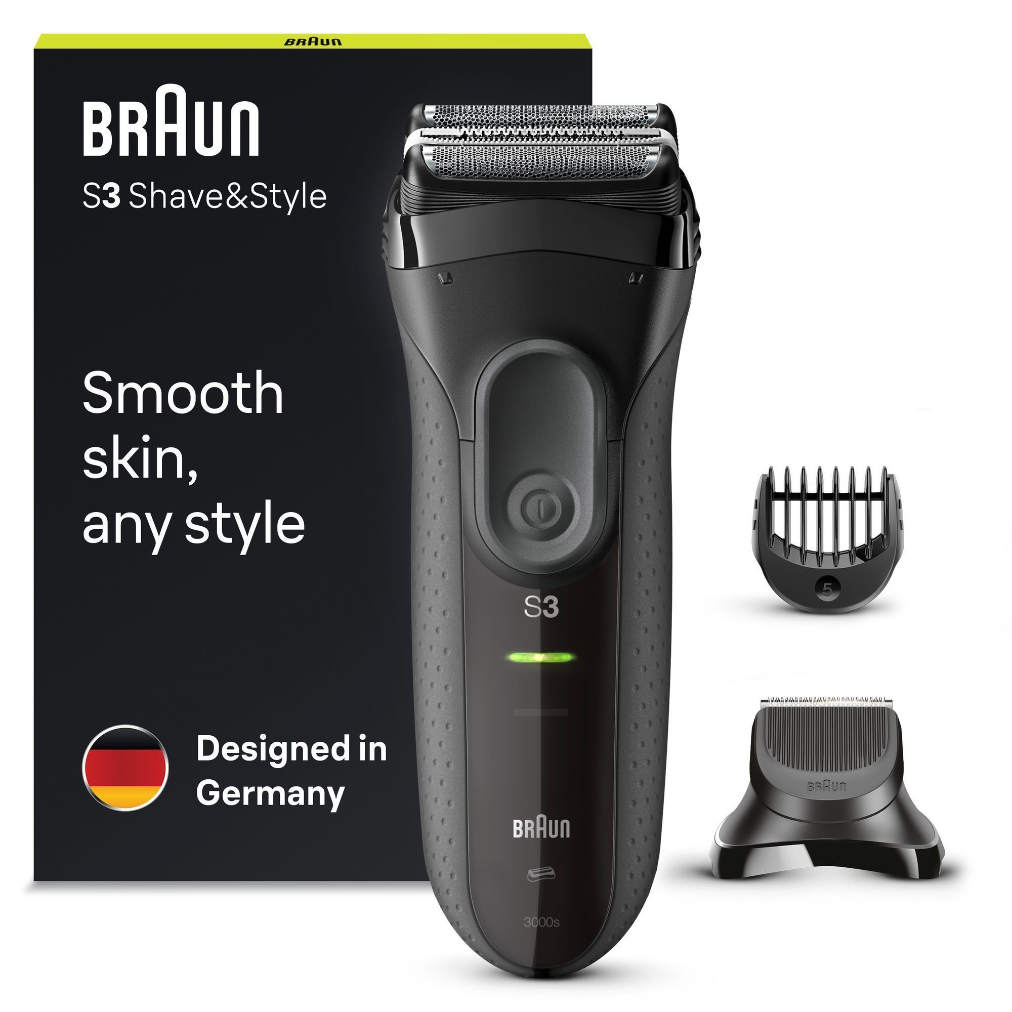 Braun Rasierer Series 3+ 3000BT, Blau, Typ 5415