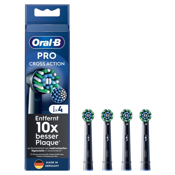 Oral-B Pro CrossAction Aufsteckbürste 3+1, schwarz