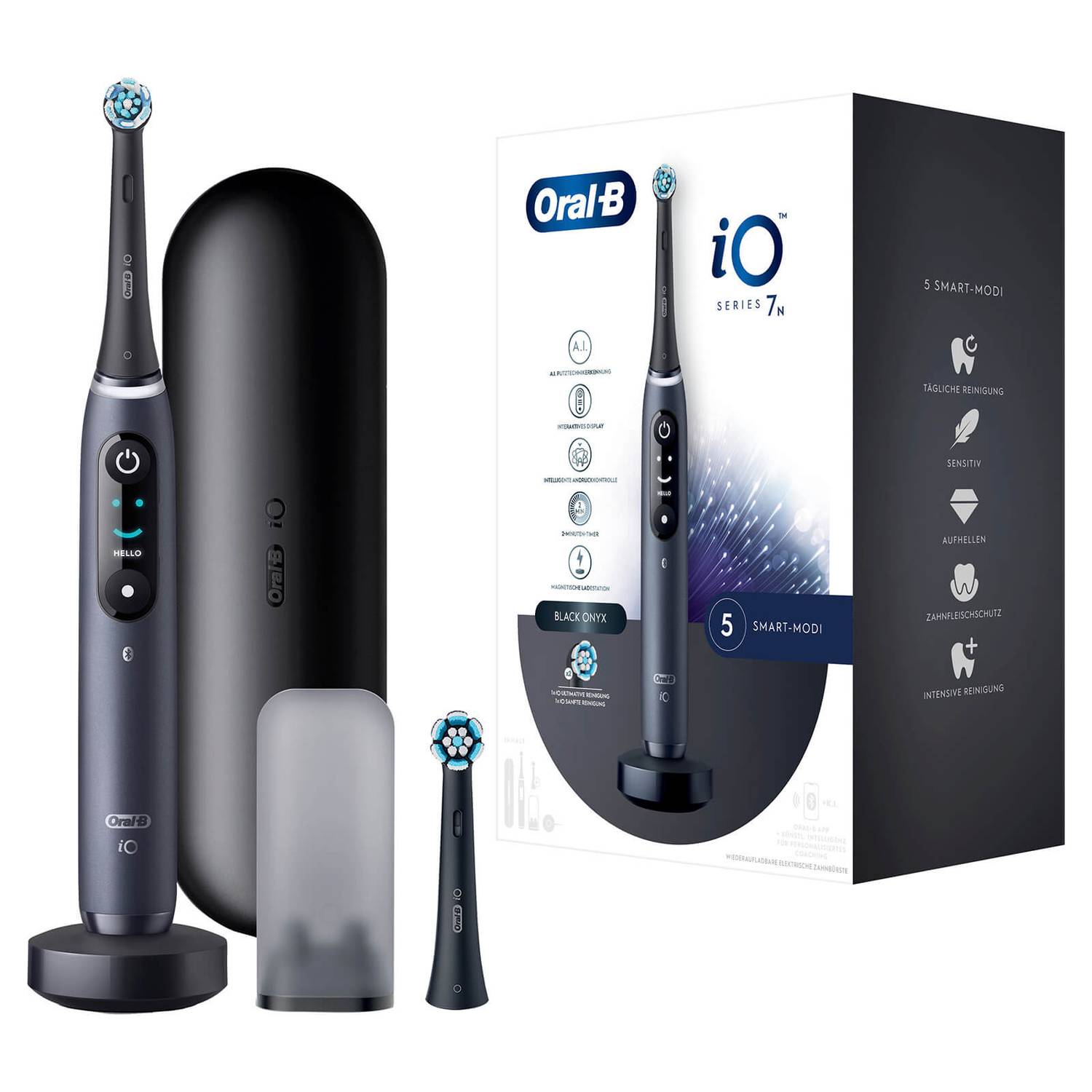 Oral-B iO 7N Elektrische Zahnbürste mit Magnet-Technologie, schwarz, black  Onyx | Braun Ersatzteile, Zubehör, Neugeräte online kaufen