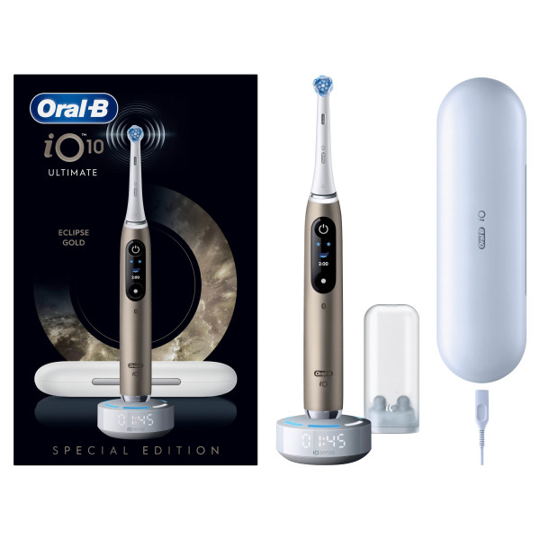 Oral-B iO Series 10 Eclipse Gold Special Edition Weiß - Elektrische Zahnbürste