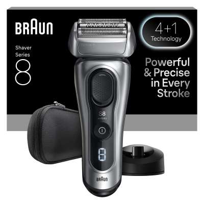 Braun Rasierer Series 8 8663cc mit Reinigungsstation, grau, Typ 5795