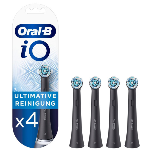 Oral-B Ersatzzahnbürsten IO Ultimate Reinigung 4 Stück, schwarz