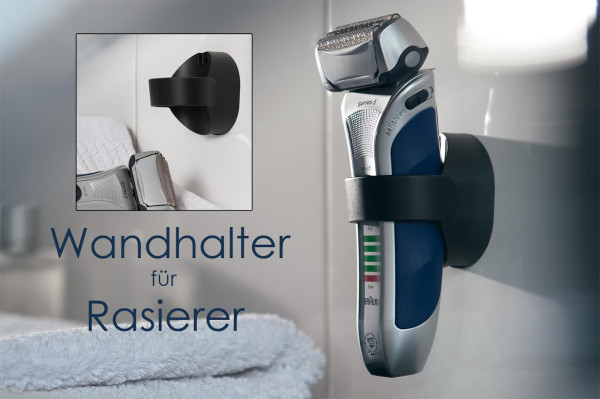 Wandhalterung für Braun Rasierer Series 1,3,5,7,9 Schwarz