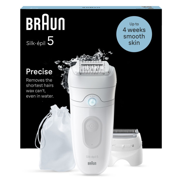 Braun Silk·épil 5 5-041 Epilierer, Weiß/Grau