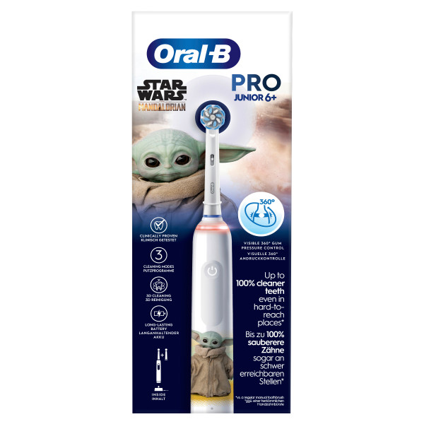 Braun Oral-B Zahnbürste Junior Star Wars, ab 6 Jahre mit visueller Andruckkontrolle