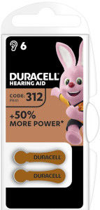 Duracell EasyTab DA312, 6er Hörgerätebatterie