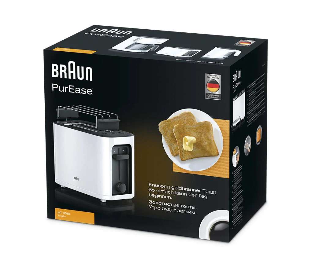 Braun Toaster HT 3010 WH HT 3010WH PurEase - Vergelijk prijzen Braun Toaster HT 3010 WH HT 3010WH PurEase - Vergelijk prijzen